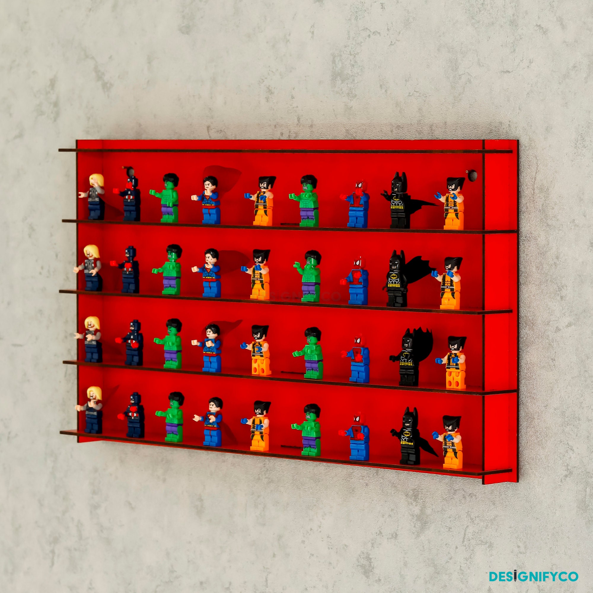 Red Minifigure Display Case Shelves,minifigure Display Case Cabinet ...