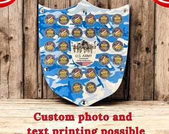 Custom Challenge Coin Display Holder,Military Coin Display,Military Gift,Veteran Gift,Challenge Coin Holder,Coin Holder for Wall and Desk