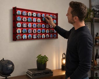 Casinofiche aan de muur, houder voor pokerfiches voor verzamelaars