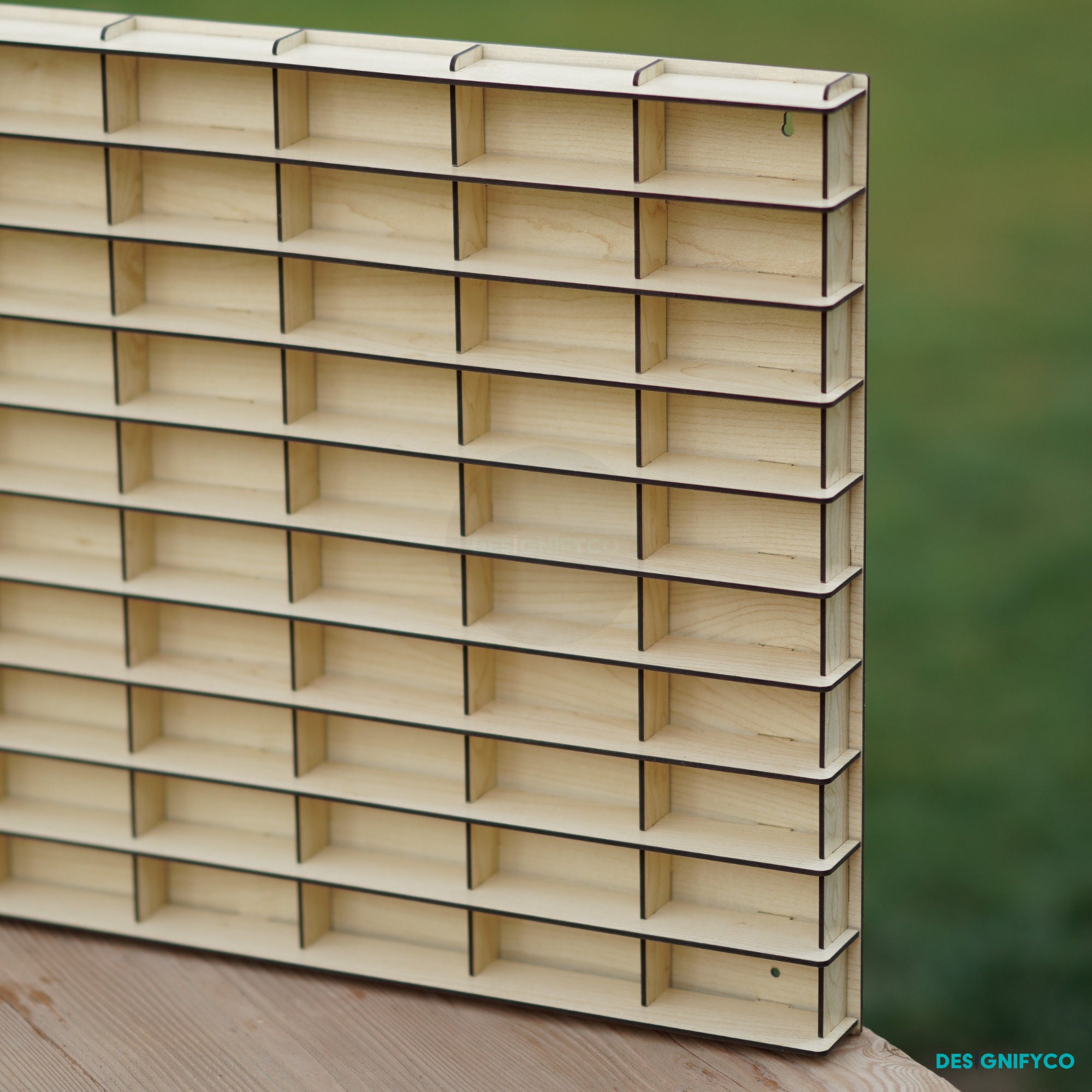 Wooden 1:64 Toy Car Display Case for 50 & More Cars for Toy