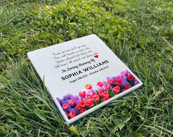Personalized Memorial Stone - Custom Tribute UV Printed Garden Stone, Unique Remembrance Gift for Loved Ones, 7.87 Inch