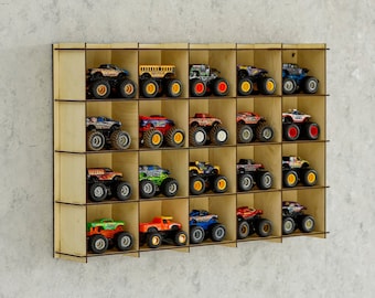 Monster Truck Shelf,Monster Truck Display Case|Monster Truck Storage|Monster Truck Organizer|Toy Car Shelf|Monster Truck Rack