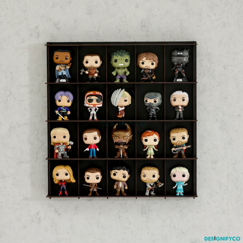 Black Vinyl POP Figure Display Case .display Shelves for 20 Pop Figure ...