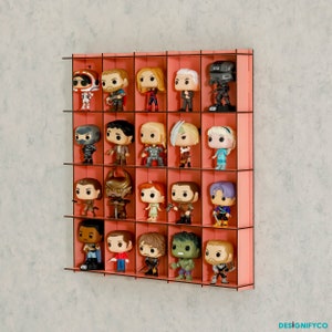 Różowa Funko Pop Półka Ścienna, Funko Pop Witryna, Funko Pop Witryna Półki na 20 Funko Pop, Funko Pop Kolekcjoner, fot Funko Pop prezenty