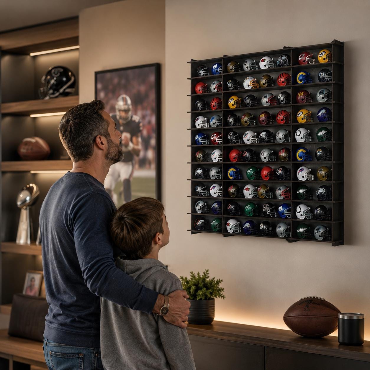Black Football Mini Helmets Display Case,hockey Helmet