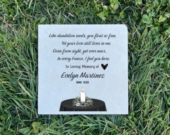 Memorial Keepsake Indoor/Outdoor – Engraved Sympathy Gift – Personalized Grave Marker for Mother’s Tribute & Outdoor Memorial
