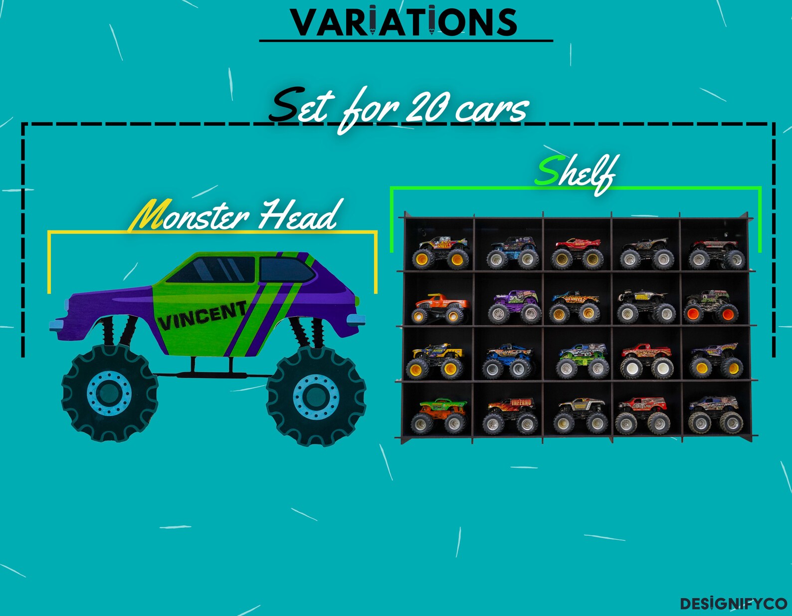 Custom Monster Truck Display,monster Truck Storage,monster Truck Shelf ...