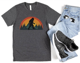 Bigfoot Graphic Shirt, Bigfoot Shirts, Bigfoot T-shirt, Bigfoot T, Camping Shirt, Yeti in the mountains tee, Funny gift