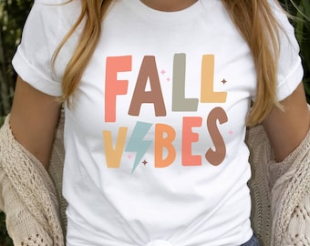 Chemise Fall Vibes, T-shirt Retro Fall, T-shirt Autumn Vibes, chemise Thanksgiving, pumpkin spice Season, t-shirt graphique d’automne, chemise Hello Fall