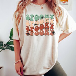 Spooky Halloween Shirt, Retro Halloween Comfort Colors Shirt, Vintage Halloween Crewneck, Spooky Season Shirt, Oversized T-shirt