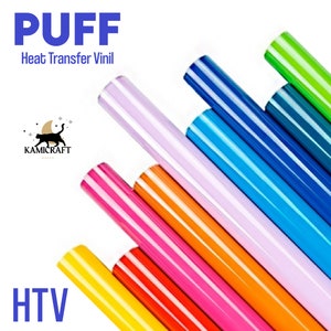 3D Puff - Foam Vinyl | 20&quot; x 12&quot; - 24&quot; - 1 & 5 Yards | 3D HTV | Thick HTV | Iron On
