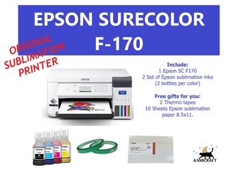 Epson SureColor F170 Dye-Sublimation Printer with Ink, Tape, Paper