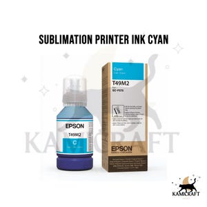 Epson Sublimation Ink 140ml Cyan – T49M220 – Original for Epson F170 / F570 – Fast Shipping!