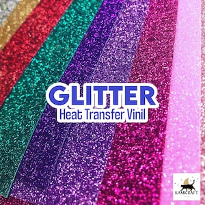 Glitter HTV 10" x 12" / 1-sheet / Glitter / HTV / Heat Transfer Vinyl / Cricut Vinyl Kamicrafts