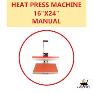 16&quot;x24&quot; kamicraft Heat Press Machine Pro Manual Heat Transfer Press Machine  Digital Industrial Sublimation for T-Shirt (Fully Assembled)