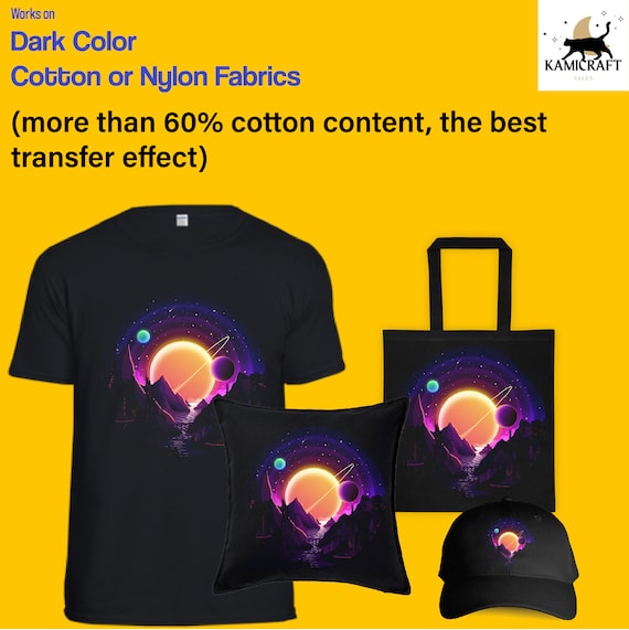 T-shirt Transfer Paper Laser Heat Transfer Paper For Dark Colors - 25 Sheets, 8.5 X 11, Red Line Brand, Iron-On T-Shirt Transfers Laser Heat Transfer Paper Dark Colors