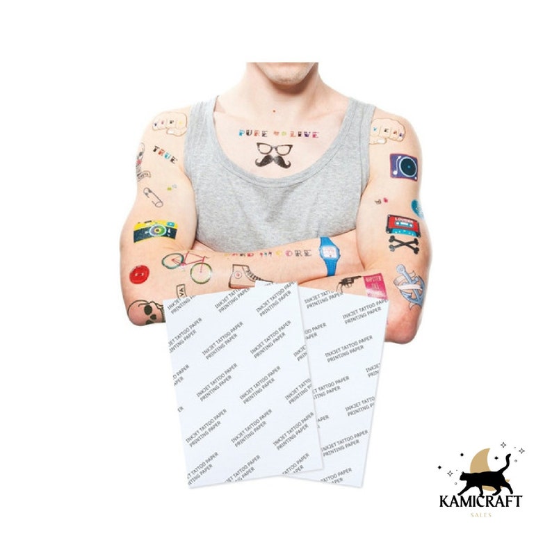 LASER Printable Temporary TATTOO Decal Paper 5 Pack 8.5 - Etsy
