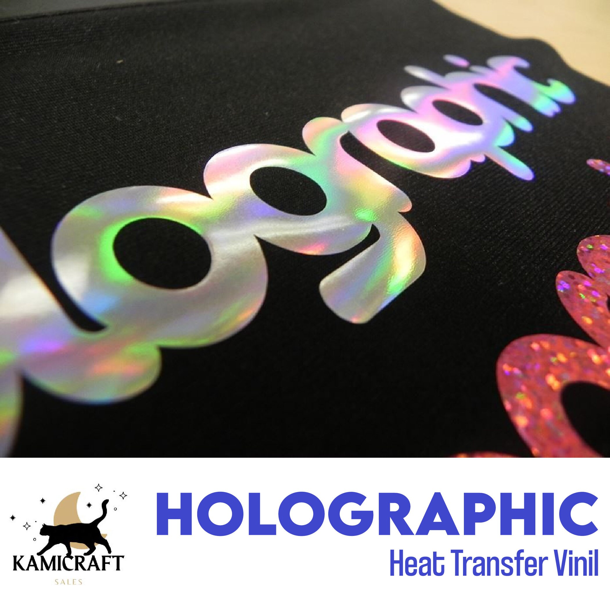 Holographic HTV 12 X 20 HTV Vinyl Holographic Etsy