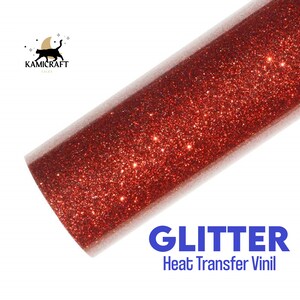 Glitter and Neon Glitter HTV Heat Transfer Vinyl - SHEETS Kamicrafts