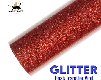 Glitter and Neon Glitter HTV Heat Transfer Vinyl - SHEETS Kamicrafts