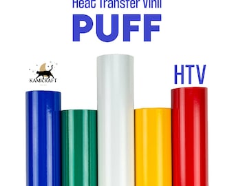 3D Puff Heat Transfer Vinyl Sheet – 10" x 12" Expanding Iron-On HTV