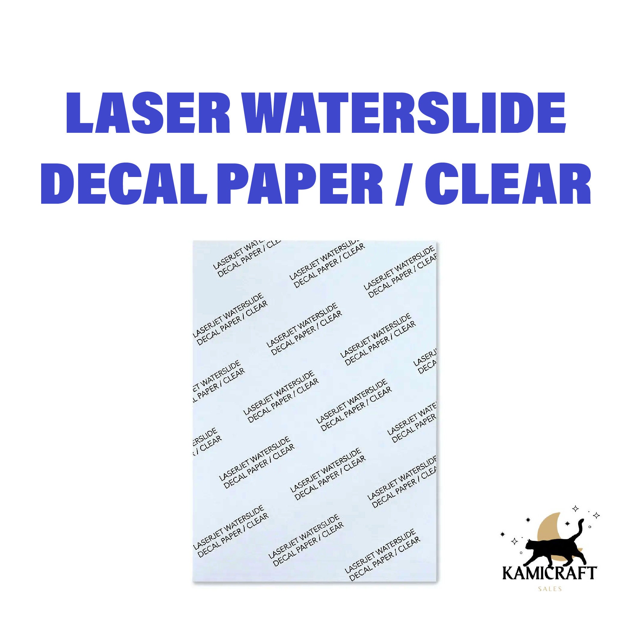 WATERSLIDE DECAL PAPER White and Clear for Inkjet and Laser - Etsy WATERSLIDE DECAL PAPER White and Clear for Inkjet and Laser - Etsy