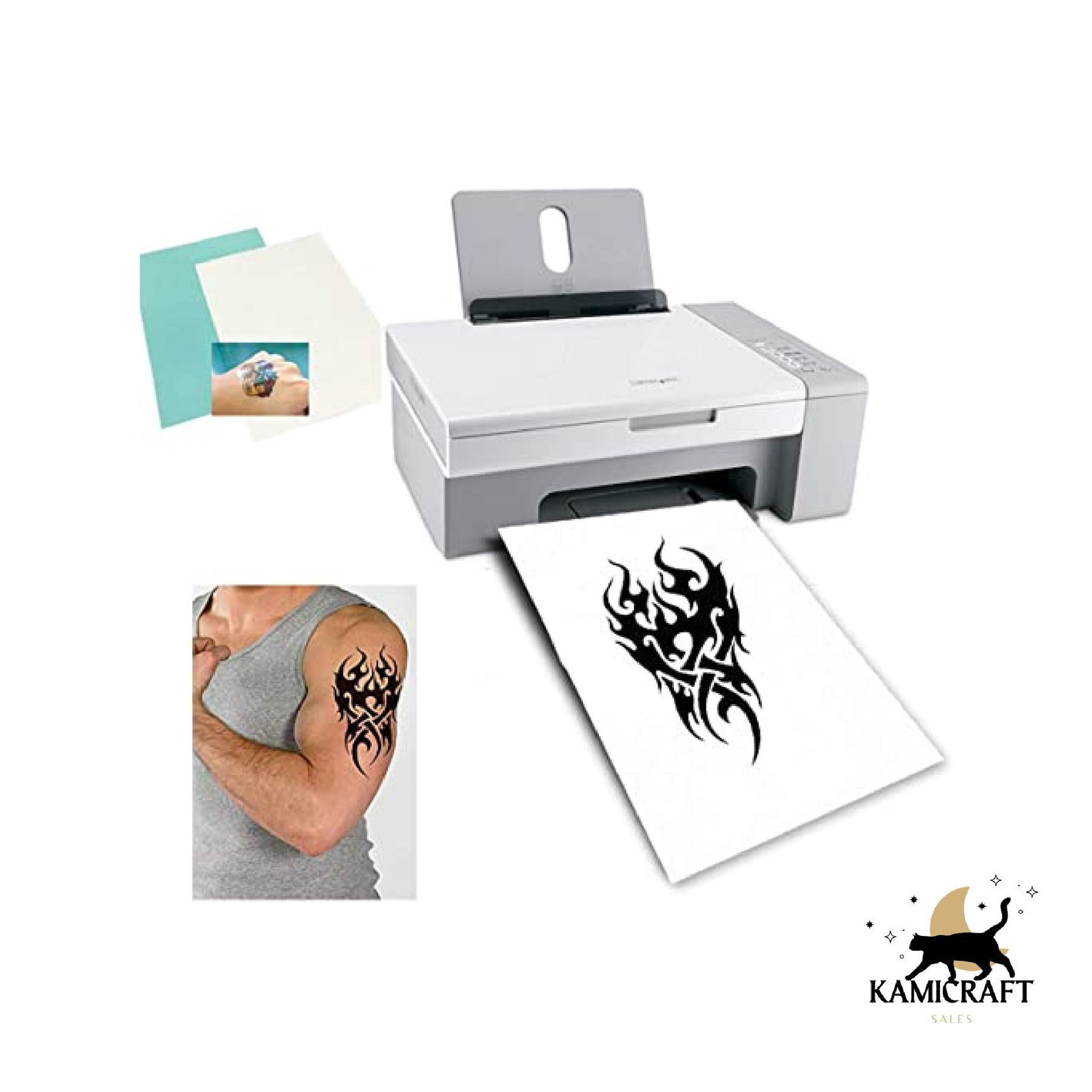 LASER Printable Temporary TATTOO Decal Paper 5 Pack 8.5 - Etsy