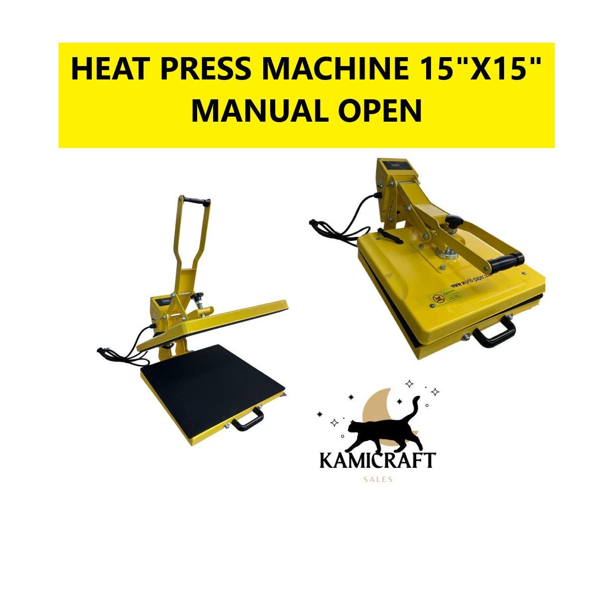 15 by 15 Heat Press & Accessories Combo Machine and Attachments