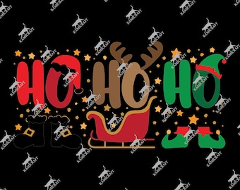 Ho Ho Ho PNG & SVG no Background, Instant Download