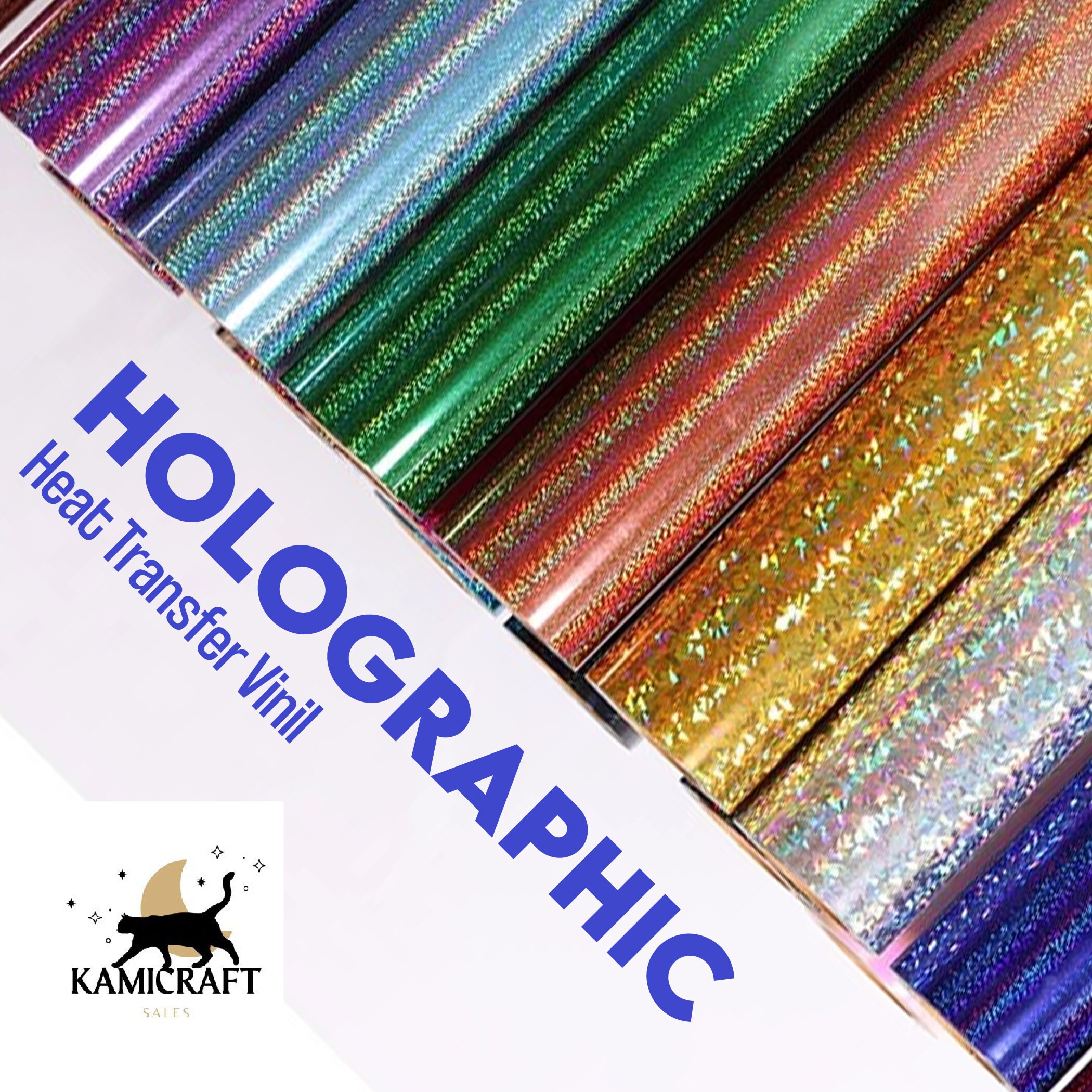 Holographic HTV Heat Transfer Vinyl 20" Wide Rolls- One Yard (36…