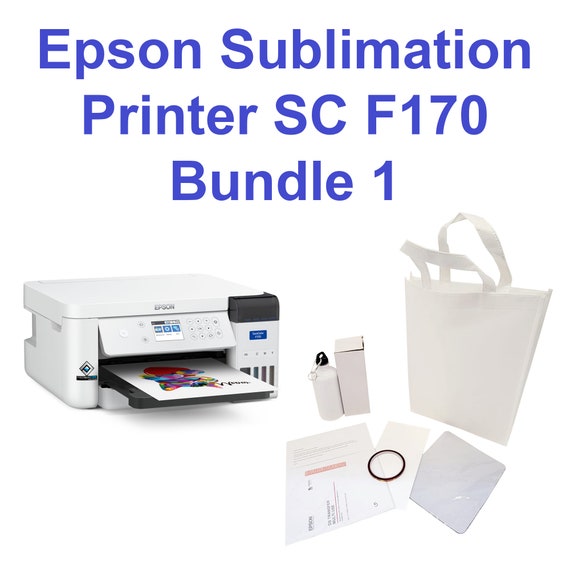 Epson SureColor F170 Sublimation Printer Bundle with Tumbler, Tote Bag, Mousepad