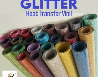 Glitter HTV 12" x 20" / 1-sheet / Glitter / HTV / Heat Transfer Vinyl / Glitter / Htv Vinyl Sheets / Glitter Vinyl Kamicrafts