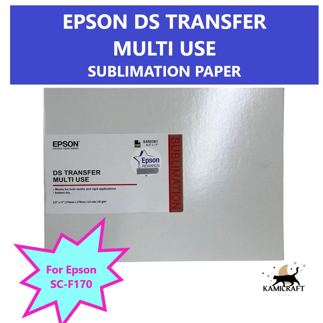 Epson DS Transfer Multi Use Sublimation Heat Transfer Paper 8.5x11. 100