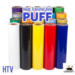 Craftables (18 Colors) 3D Puff - Foam -Htv  iron on Vinyl 5 Sheets | 3D Heat Transfer Vinyl for Cricut embossed vinyl Kamicrafts