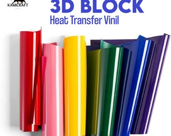20"x 36" / 1-Sheet / Thick 3D / Heat Transfer Vinyl - HTV Fatty (750 microns HTV) Heat Transfer Fashion Vinyl