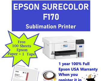 Epson SureColor F170 Dye-Sublimation Printer with Free Paper and Tape
