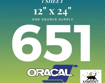 12" x 24" Craft Vinyl Sheet | Oracal 651 Vinyl | Outdoor Adhesive Vinyl | Permanent Outdoor Vinyl | Decal Vinyl Sheet | Oracal Vinyl Sheet