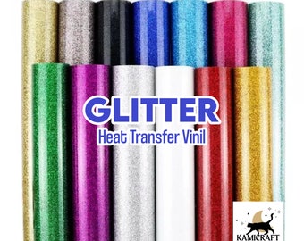 12" x 10" sheet(s) GLITTER Heat Transfer Vinyl (HTV) for Silhouette Cameo, Cricut
