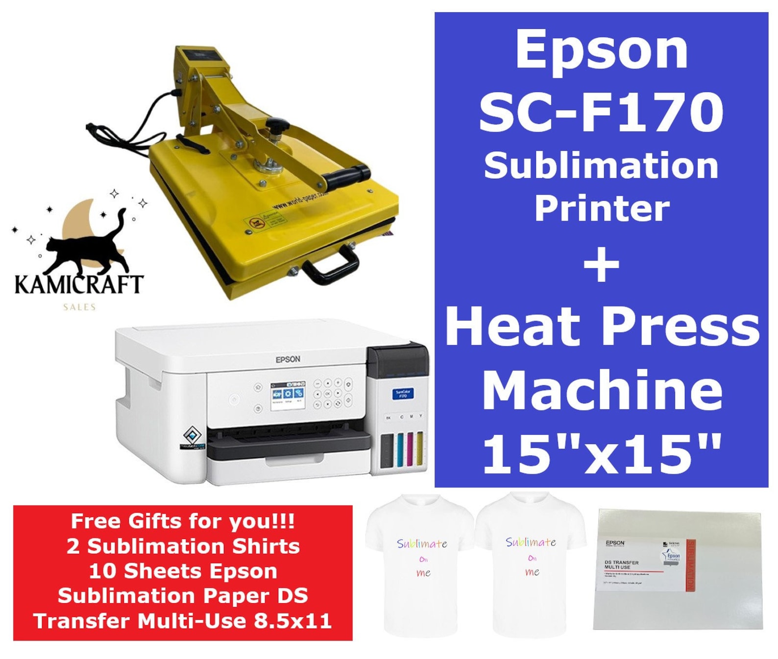 Epson SC F170 Sublimation Printer Heat Press Machine Etsy