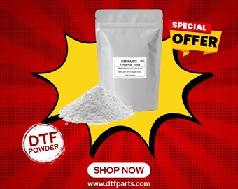 DTF White Adhesive Powder 80 200 TPU Soft Feel, Free Shipping