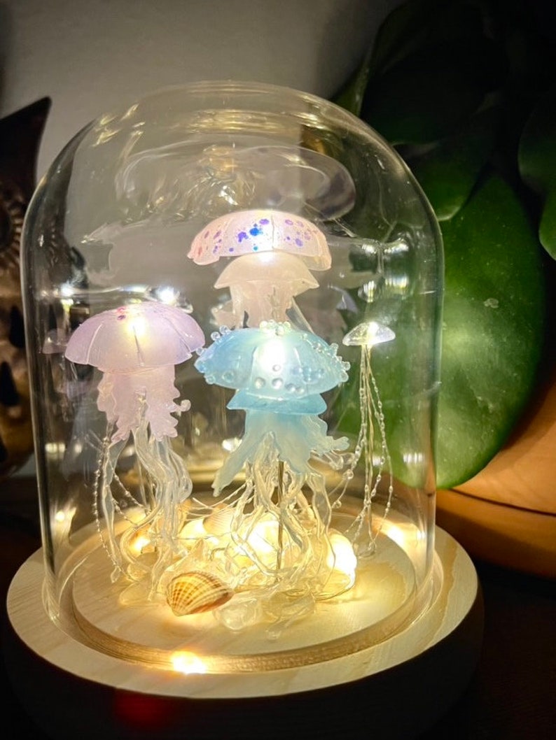 Handmade Jellyfish Night Light Jellyfish Lamp Ocean Lamp Etsy