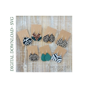 Animal Print Earring Bundle, SVG Laser File, Glowforge Tested Digital Download