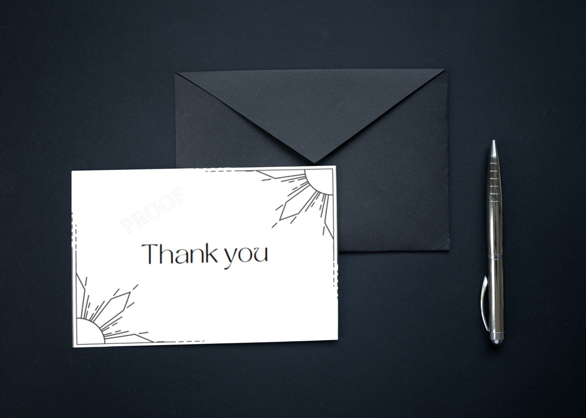 Thank You Card: Folded Template, Instant Download, A1 Size, Print at ...