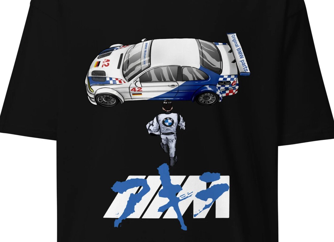 BMW M3 GTR, Gran Turismo, Akira Black T-shirt, Anime T Shirt, Japanese ...