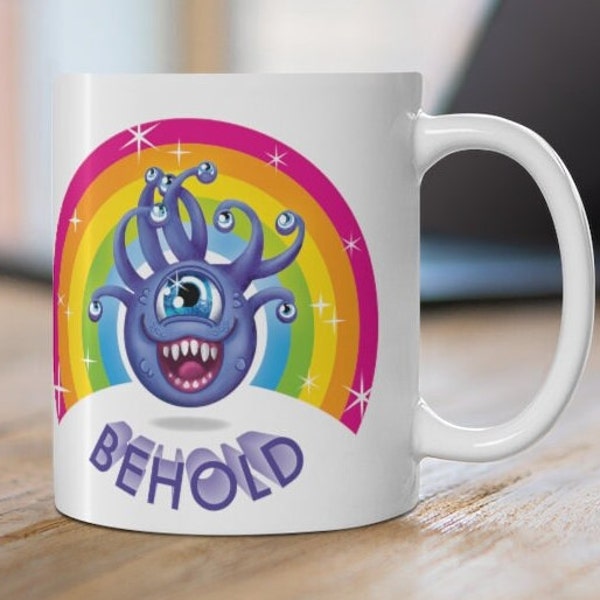D&D Behold Rainbow Beholder Ceramic Mug 11oz