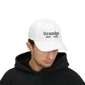 Embroidered Cap,  Gift for Grandpa With Date, Perfect for Father&#39;s Day, Gift For New Grandpa ,  Baseball Dad