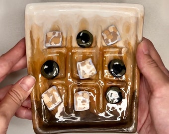 Brown Sugar Boba Tic-Tac-Toe Board