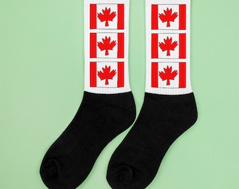 * USA Canada flag low cut ankle socks cotton blend 