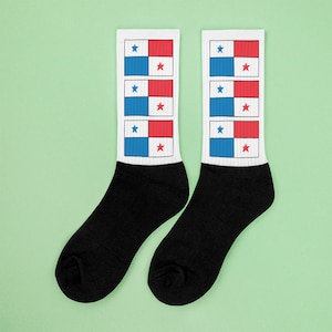 Panamanian socks, Panama socks, Panamanian flag, Flag socks, World socks, Geography socks,