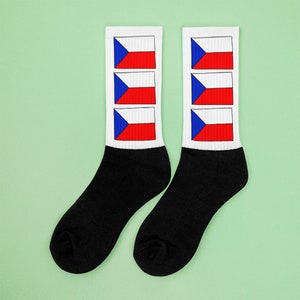 Czechia socks, Czech socks, Czech Republic socks, World socks, Flag socks, Geography socks